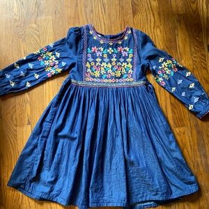 Beautiful embroidered denim dress by Monsoon.